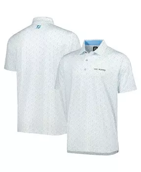 Мужская белая, голубая рубашка-поло ProDry с принтом THE PLAYERS FootJoy