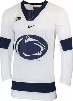 Мужская белая хоккейная майка Nike Penn State Nittany Lions Replica