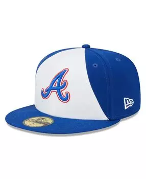 Мужская белая и королевская приталенная шляпа Atlanta Braves 2023 City Connect 59FIFTY New Era