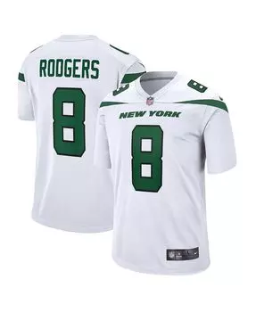 Мужская белая игровая майка Aaron Rodgers New York Jets Nike