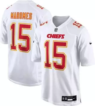 Мужская белая игровая майка Nike Kansas City Chiefs Патрика Махоумса № 15