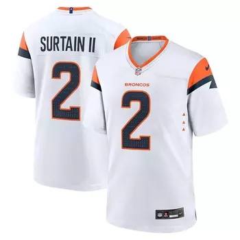 Мужская белая игровая майка Nike Патрик Surtain II Denver Broncos, цвет Den White
