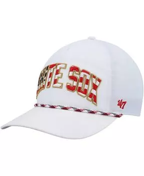 Мужская белая кепка '47 Chicago White Sox с флагом Flutter Hitch Snapback '47 Brand