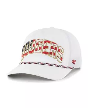 Мужская белая кепка '47 Los Angeles Dodgers Flag Flutter Hitch Snapback '47 Brand