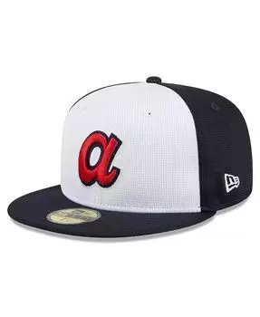 Мужская белая кепка Atlanta Braves 2024 Batting Practice 59FIFTY New Era, белый