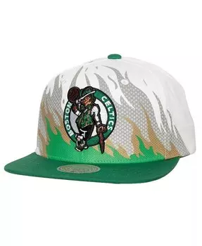 Мужская белая кепка Boston Celtics Hot Fire Snapback Mitchell & Ness, белый
