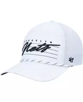 Мужская белая кепка Brooklyn Nets Downburst Hitch Snapback '47 Brand