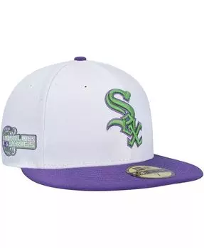 Мужская белая кепка Chicago White Sox с боковой нашивкой 59Fifty New Era, белый