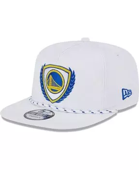 Мужская белая кепка Golden State Warriors The Golfer Crest Snapback New Era