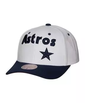 Мужская белая кепка Houston Astros Cooperstown Collection Pro Crown Snapback Mitchell & Ness