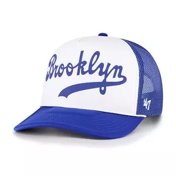 Мужская белая кепка Los Angeles Dodgers '47 из пенопласта с надписью Trucker Snapback