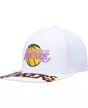 Мужская белая кепка Los Angeles Lakers Hardwood Classics Swingman Pop Snapback Mitchell & Ness