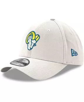 Мужская белая кепка Los Angeles Rams Ram Head Iced II 39THIRTY Flex Hat New Era