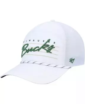 Мужская белая кепка Milwaukee Bucks Downburst Hitch Snapback '47 Brand, белый