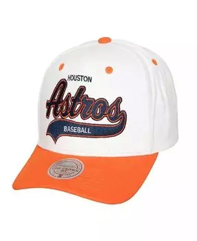 Мужская белая кепка Mitchell Ness Houston Astros Cooperstown Collection Tail Sweep Pro Snapback Mitchell & Ness, белый