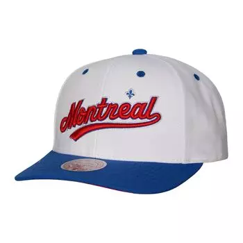 Мужская белая кепка Mitchell & Ness Montreal Expos Cooperstown Collection Pro Crown Snapback