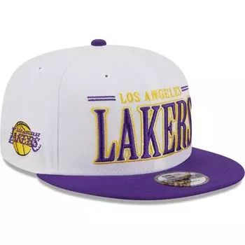 Мужская белая кепка New Era Los Angeles Lakers Team Stack 9FIFTY Snapback
