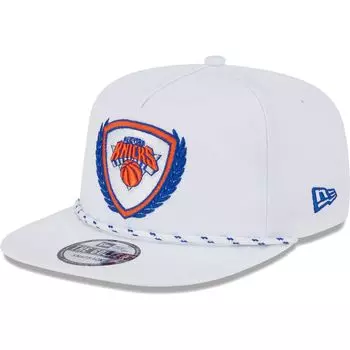 Мужская белая кепка New Era New York Knicks The Golfer Crest Snapback