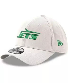Мужская белая кепка New York Jets Throwback Wordmark Iced II 39Thirty Flex New Era, белый