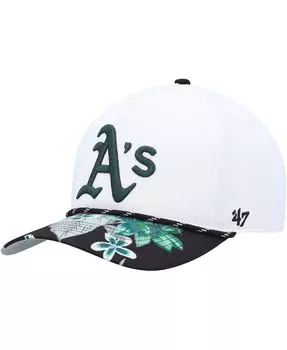 Мужская белая кепка Oakland Athletics Dark Tropic Hitch Snapback '47 Brand