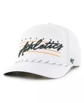 Мужская белая кепка Oakland Athletics Downburst Hitch Snapback '47 Brand