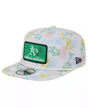 Мужская белая кепка Oakland Athletics Islander Golfer Snapback New Era, белый