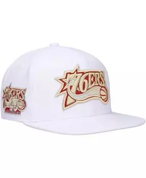 Мужская белая кепка Philadelphia 76ers Hardwood Classics SOUL Snapback Mitchell & Ness