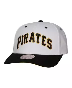 Мужская белая кепка Pittsburgh Pirates Cooperstown Collection Pro Crown Snapback Mitchell & Ness