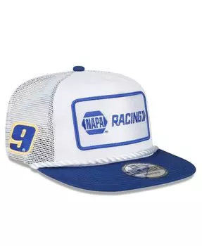 Мужская белая кепка Royal Chase Elliott NAPA Golfer Snapback New Era