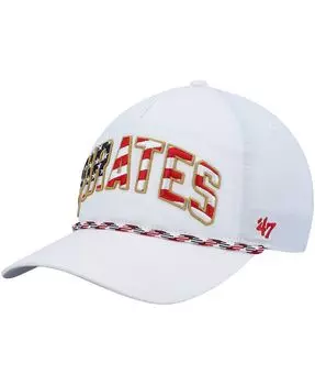 Мужская белая кепка с флагом Pittsburgh Pirates '47 Flutter Hitch Snapback '47 Brand