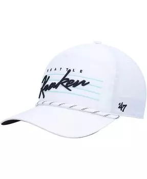 Мужская белая кепка Seattle Kraken Downburst Hitch Snapback '47 Brand
