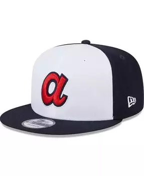 Мужская белая кепка Snapback Atlanta Braves 2024 Batting Practice 9FIFTY New Era, белый