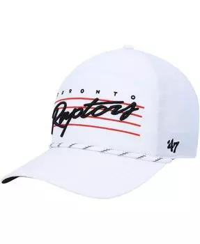 Мужская белая кепка Toronto Raptors Downburst Hitch Snapback '47 Brand