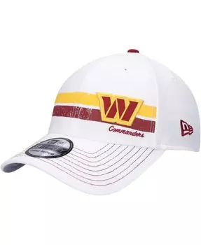 Мужская белая кепка Washington Commanders Polar 39THIRTY Flex Hat New Era