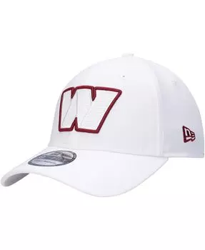 Мужская белая кепка Washington Commanders Team White Out 39THIRTY Flex Hat New Era