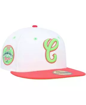 Мужская белая, коралловая шляпа Chicago White Sox Cooperstown Collection Comiskey Park 75th Anniversary Strawberry Lolli 59FIFTY. New Era