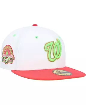 Мужская белая, коралловая шляпа Washington Nationals Robert F. Kennedy Memorial Stadium Strawberry Lolli 59FIFTY. New Era