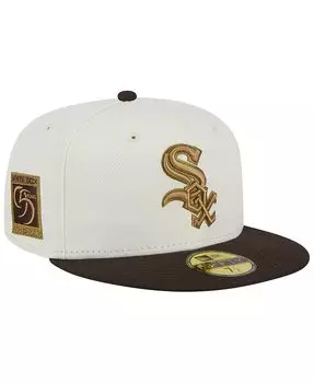 Мужская белая, коричневая приталенная шляпа Chicago White Sox 95th Team Anniversary 59FIFTY New Era