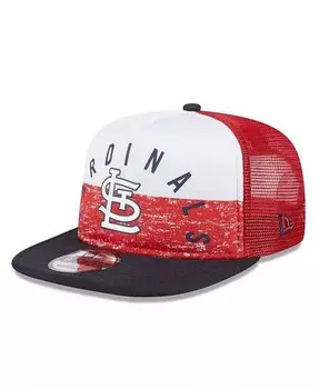 Мужская белая/красная кепка St. Louis Cardinals Team из пенопласта с А-образной рамкой Trucker 9Fifty Snapback New Era, белый