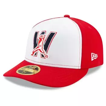 Мужская белая/красная мужская бейсболка New Era Washington Nationals Alternate 2020 Authentic Collection Низкопрофильная приталенная шляпа для поля