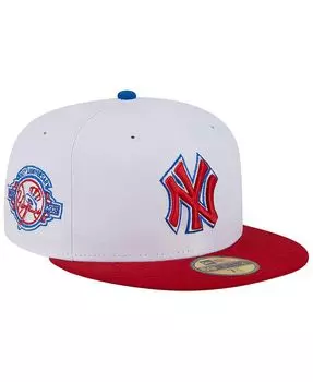 Мужская белая, красная приталенная шляпа New York Yankees Undervisor 59FIFTY New Era