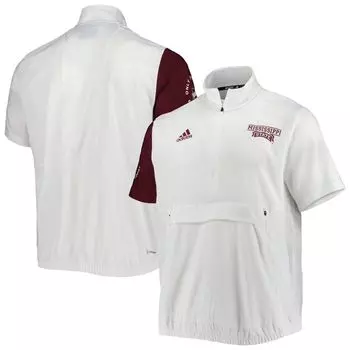 Мужская белая куртка на молнии Mississippi State Bulldogs M STM AEROREADY adidas