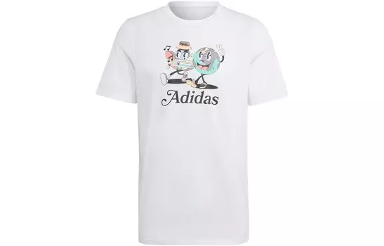 Мужская белая летняя футболка с рисунком Adidas Originals, белый