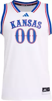 Мужская белая майка Adidas Kansas Jayhawks Swingman