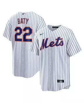 Мужская белая майка Brett Baty New York Mets Replica Player Nike, белый