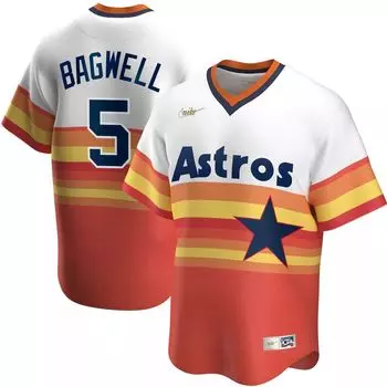 Мужская белая майка Джеффа Бэгвелла Houston Astros Home Cooperstown Collection Player Nike