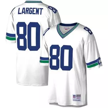 Мужская белая майка Mitchell & Ness Steve Largent Seattle Seahawks Legacy Replica