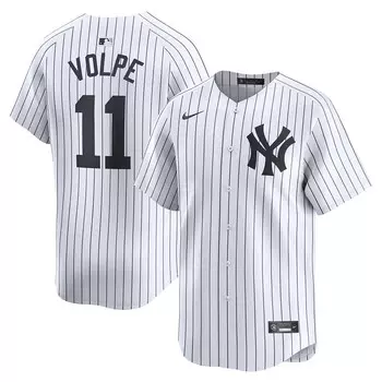 Мужская белая майка Nike Anthony Volpe New York Yankees Home Limited Player, цвет Ynk White