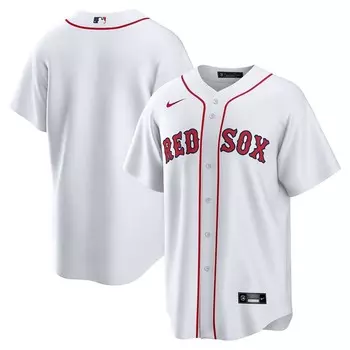 Мужская белая майка Nike Boston Red Sox Home Replica Team, цвет Rsx White