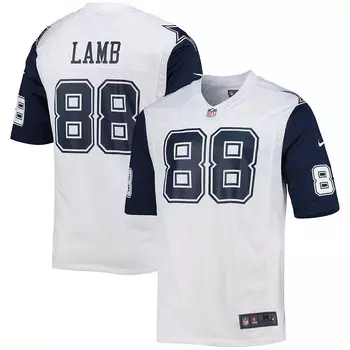 Мужская белая майка Nike CeeDee Lamb Dallas Cowboys Alternate Game, цвет Cow White